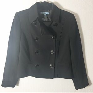 Designer Cropped Military Blazer Career Jacket